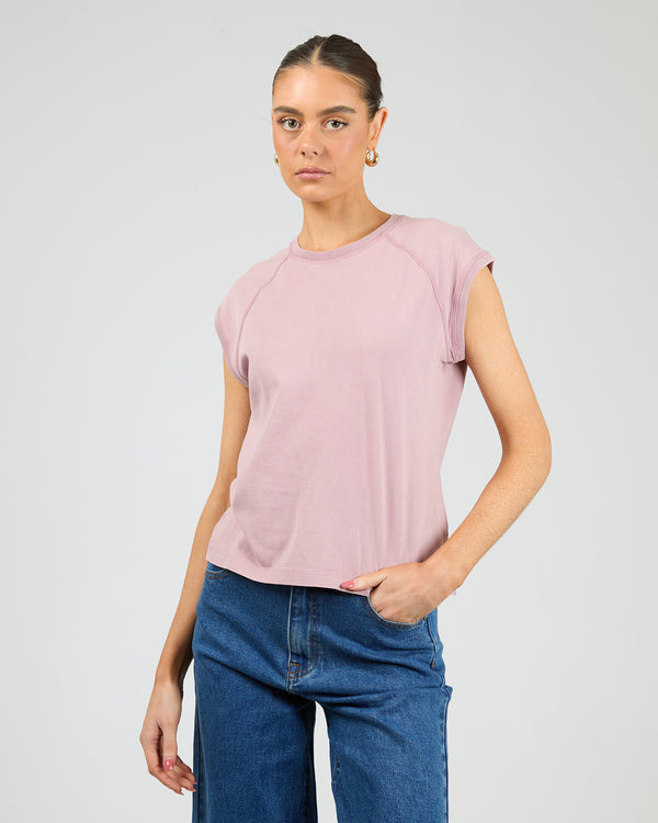 Washed Raglan Tee Quartz Pink - Edge Clothing
