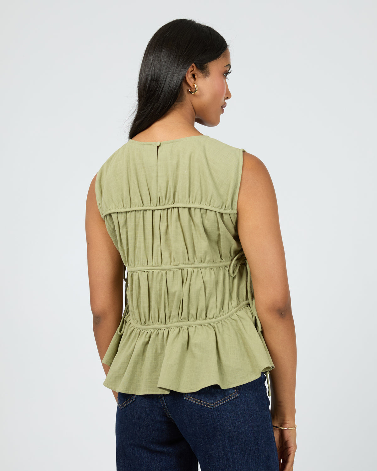 Lou Lou Tie Top Khaki