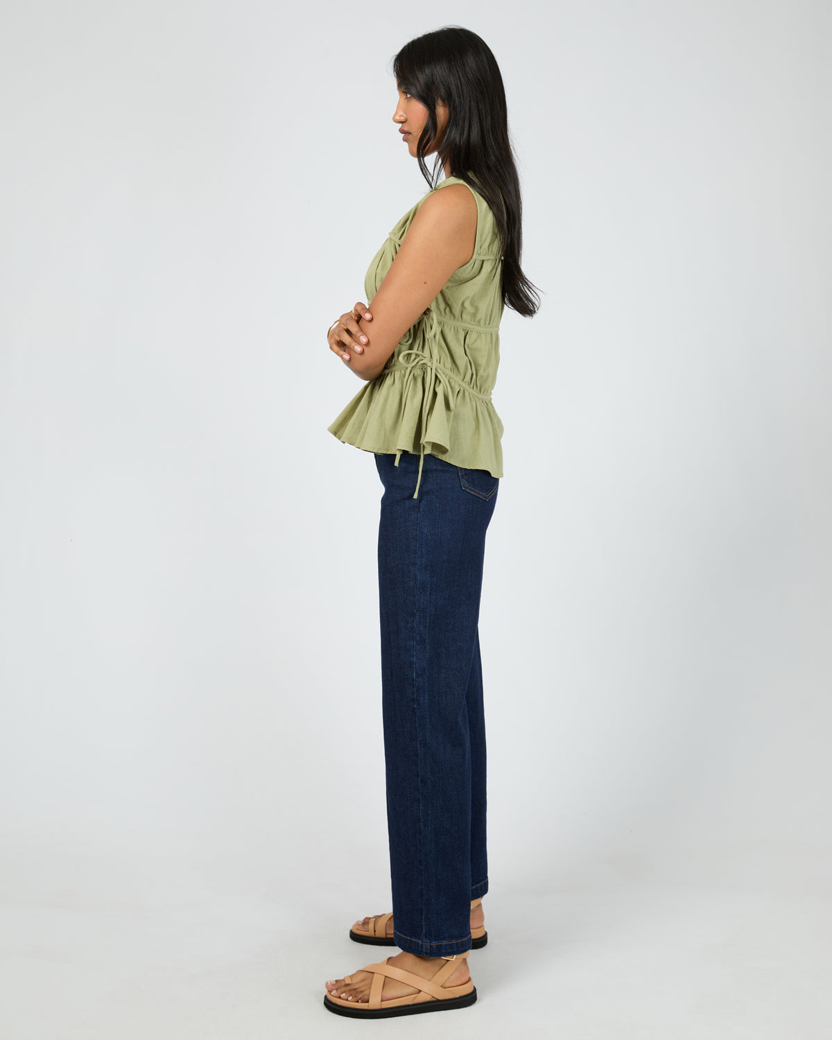 Lou Lou Tie Top Khaki