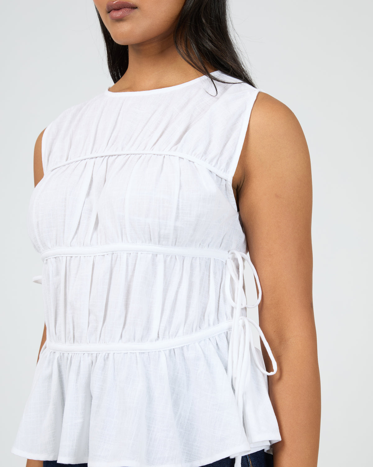 Lou Lou Tie Top White