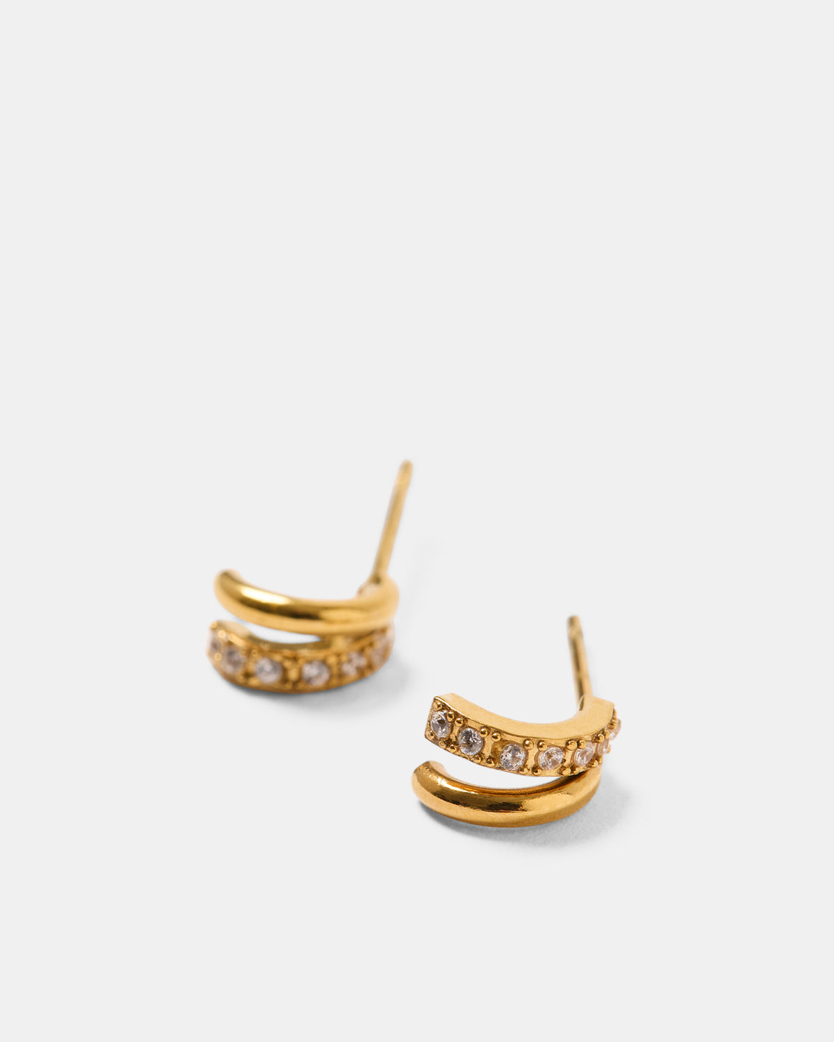 Aya Huggie Earrings Gold - 18k Plated