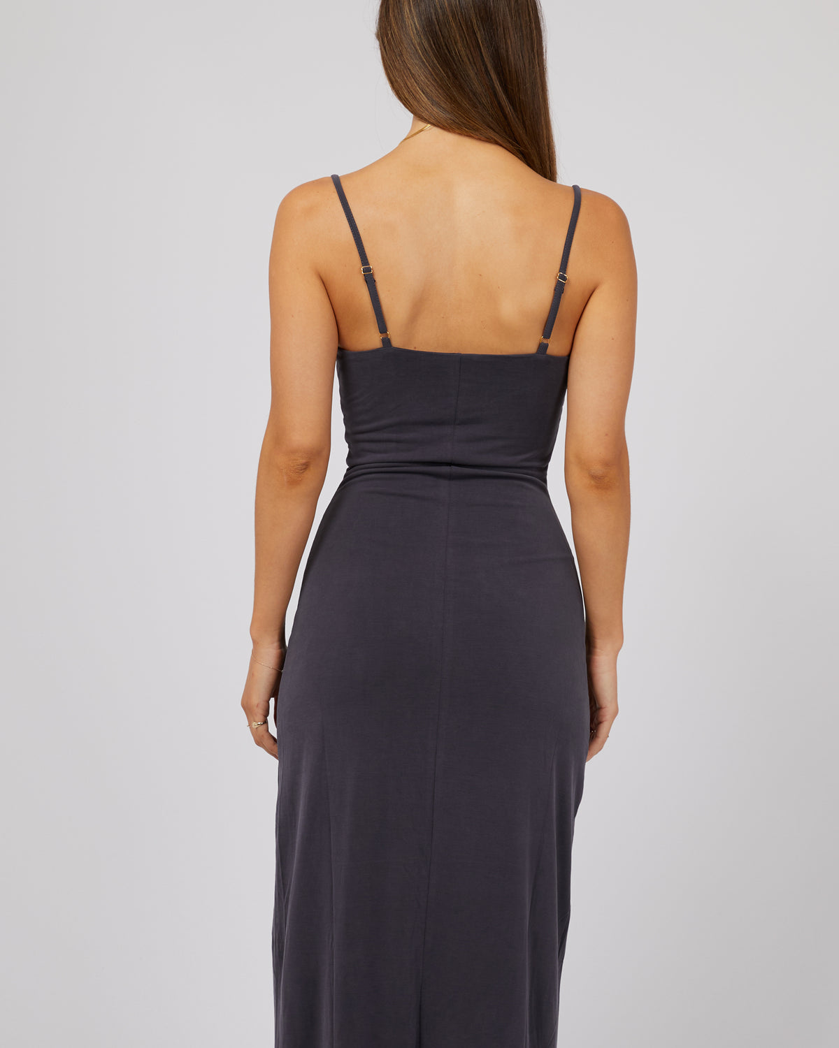 Luxe Cowl Neck Maxi Dress Steel