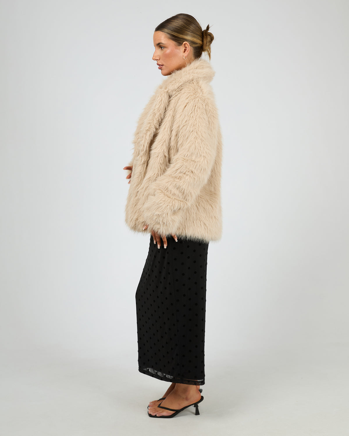 Angela Fur Coat Beige