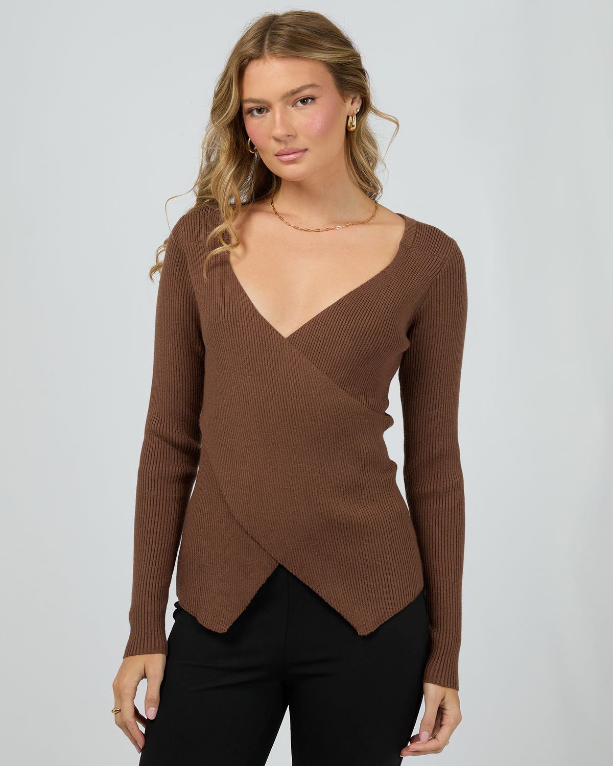 Micha Knit Top Brown
