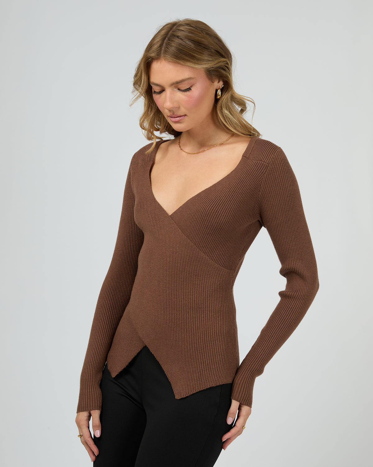 Micha Knit Top Brown