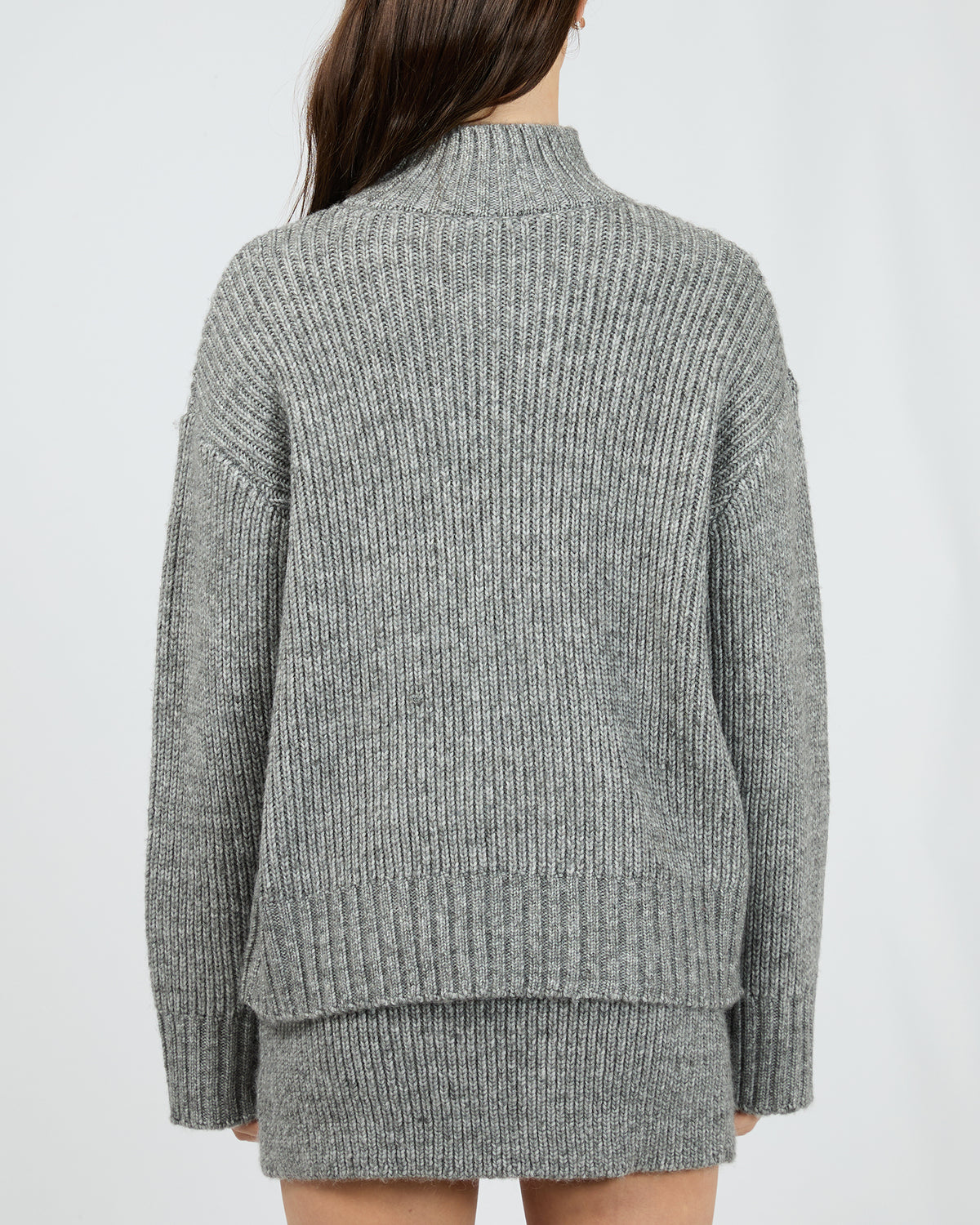 Stevie Knit Sweater Grey Marle