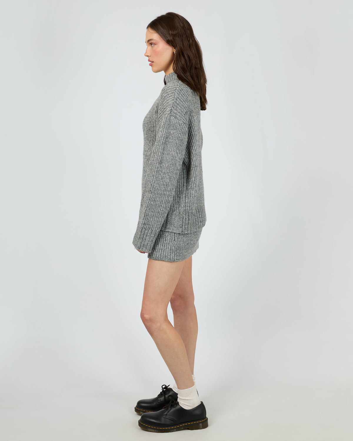 Stevie Knit Sweater Grey Marle