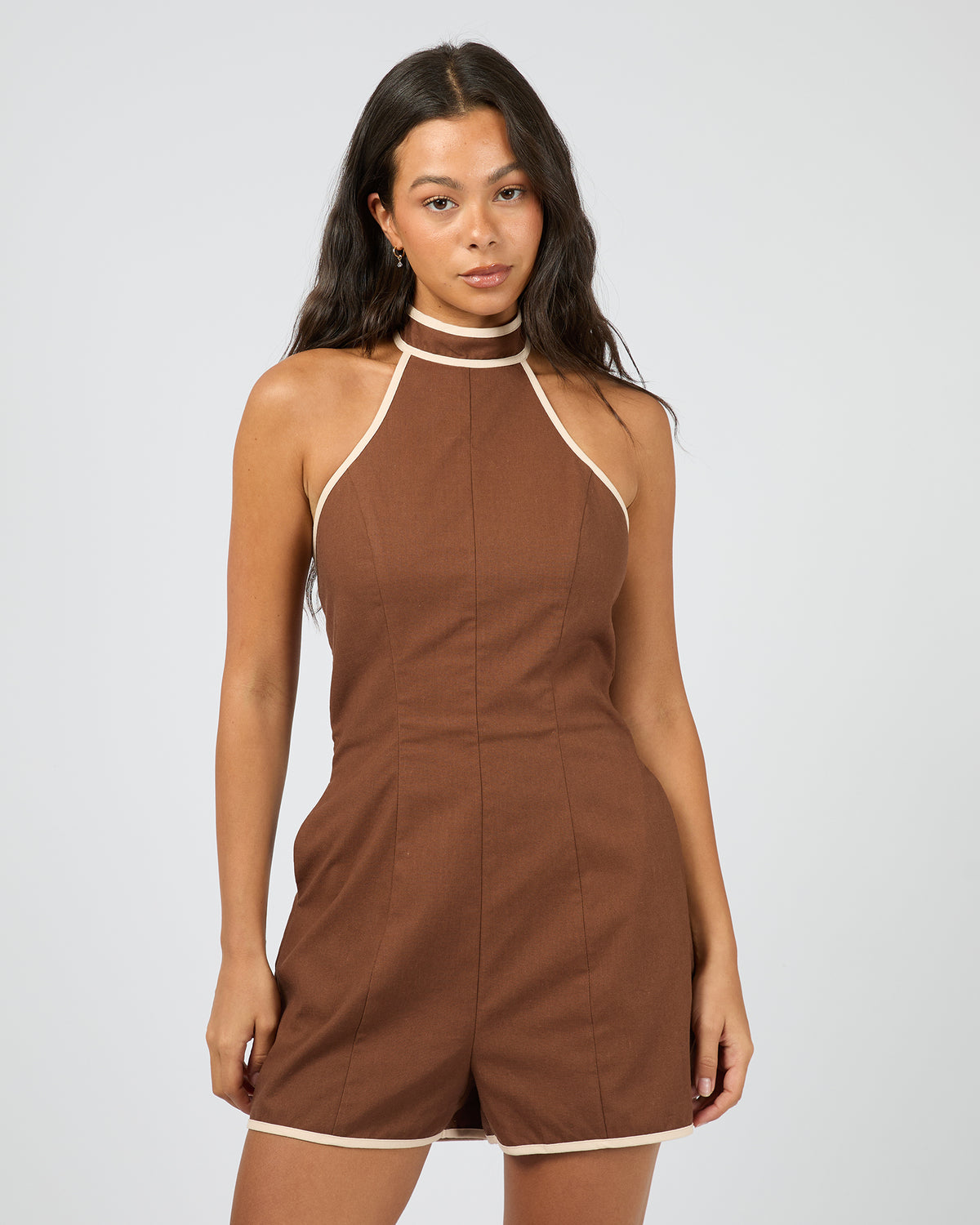 Tyler Playsuit Brown