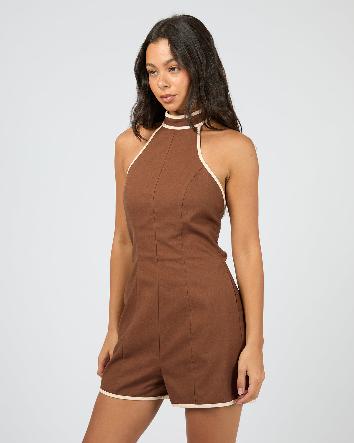 Tyler Playsuit Brown
