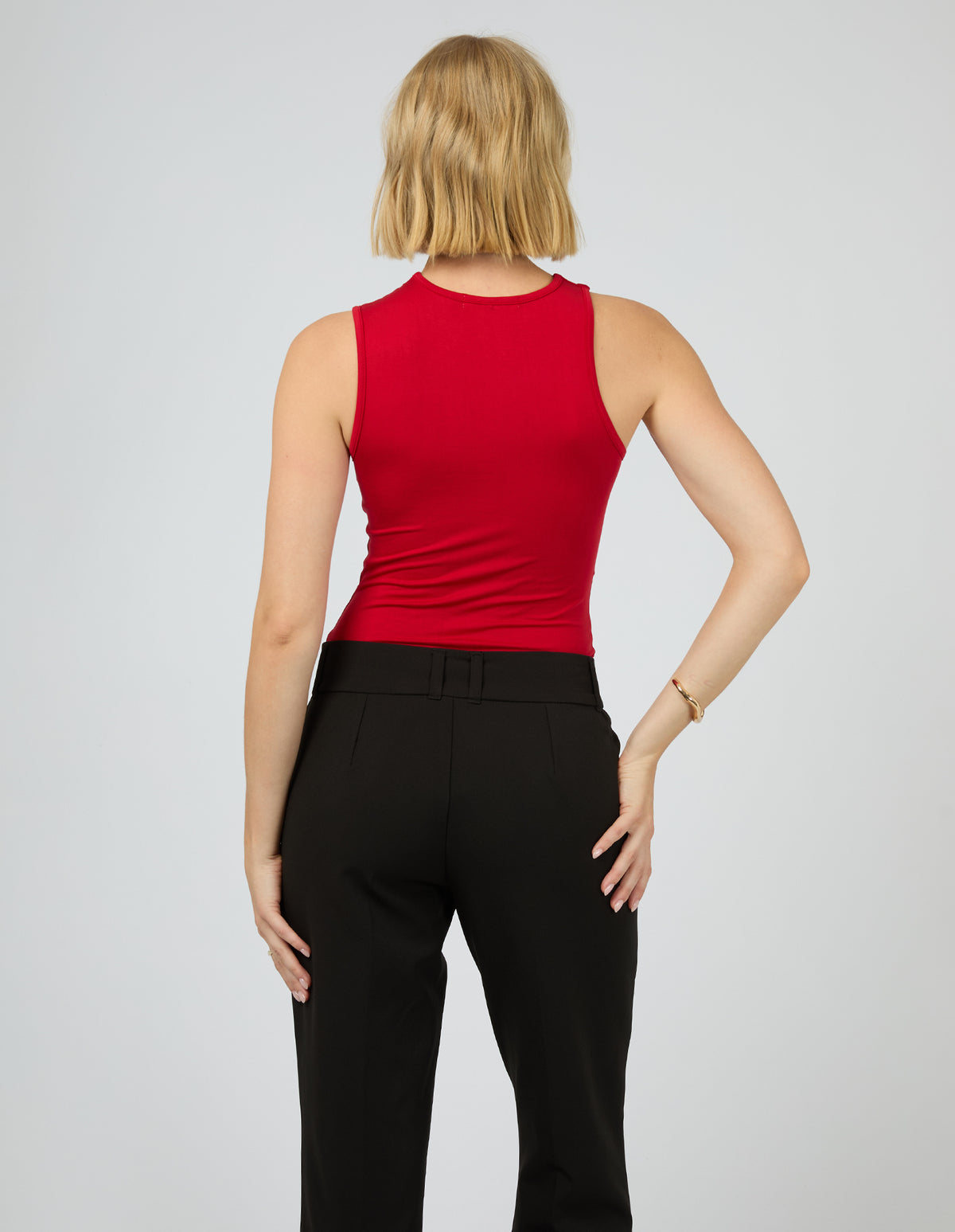 Luxe Knot Bodysuit Red