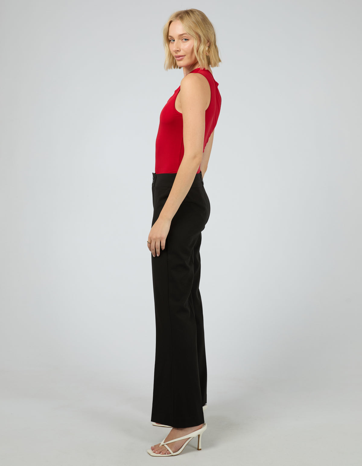 Luxe Knot Bodysuit Red