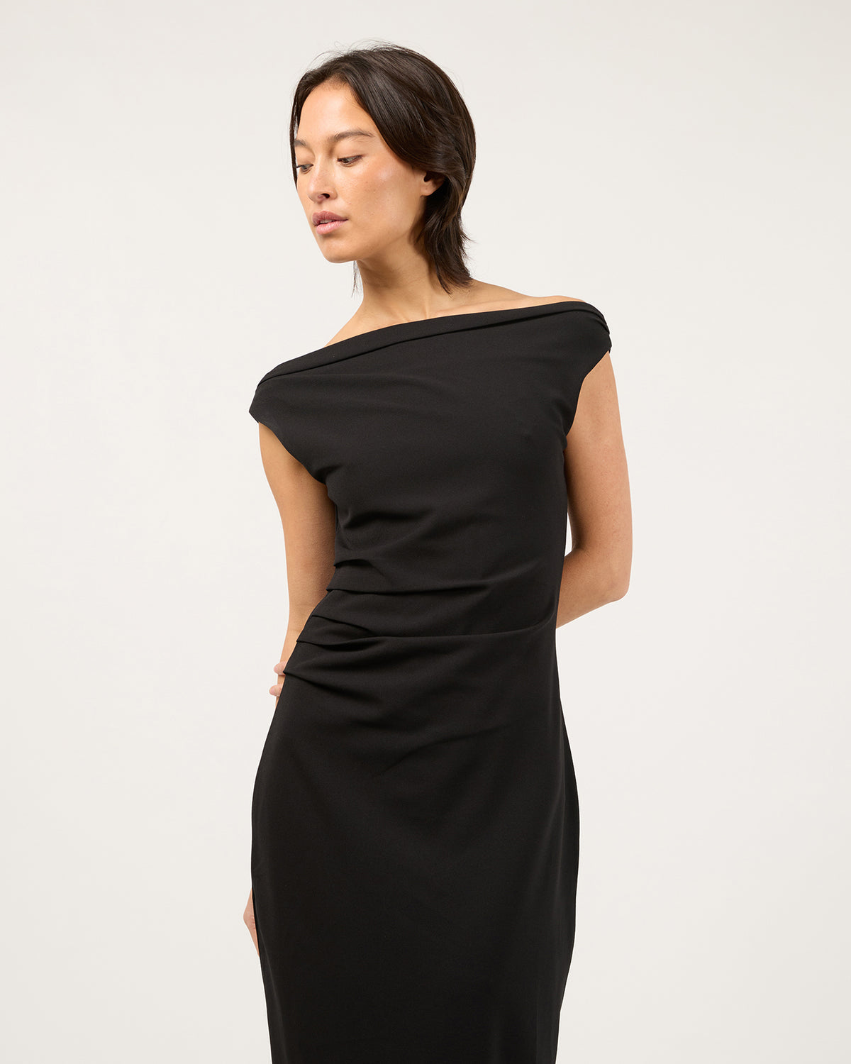 Ivy Off Shoulder Maxi Dress Black