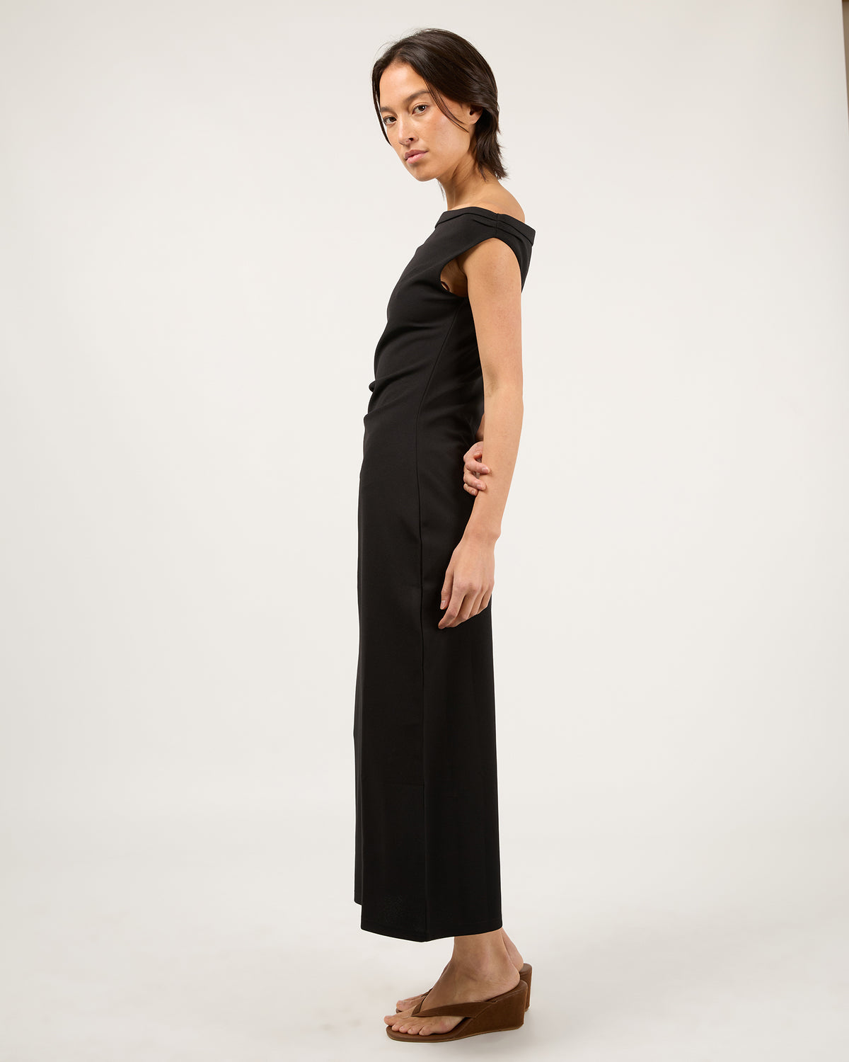 Ivy Off Shoulder Maxi Dress Black