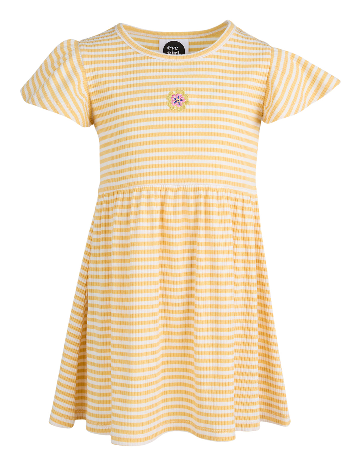 Kids Gabriella Rib Dress Yellow