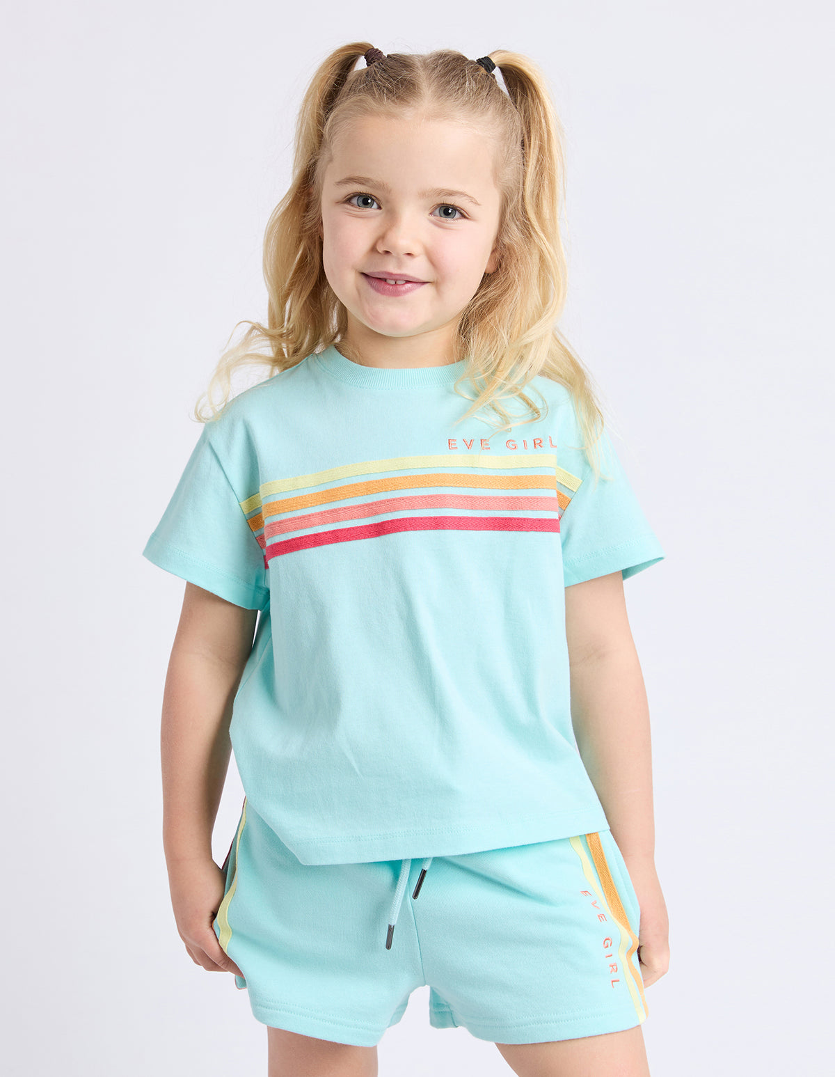 Kids Retro Tee Light Blue