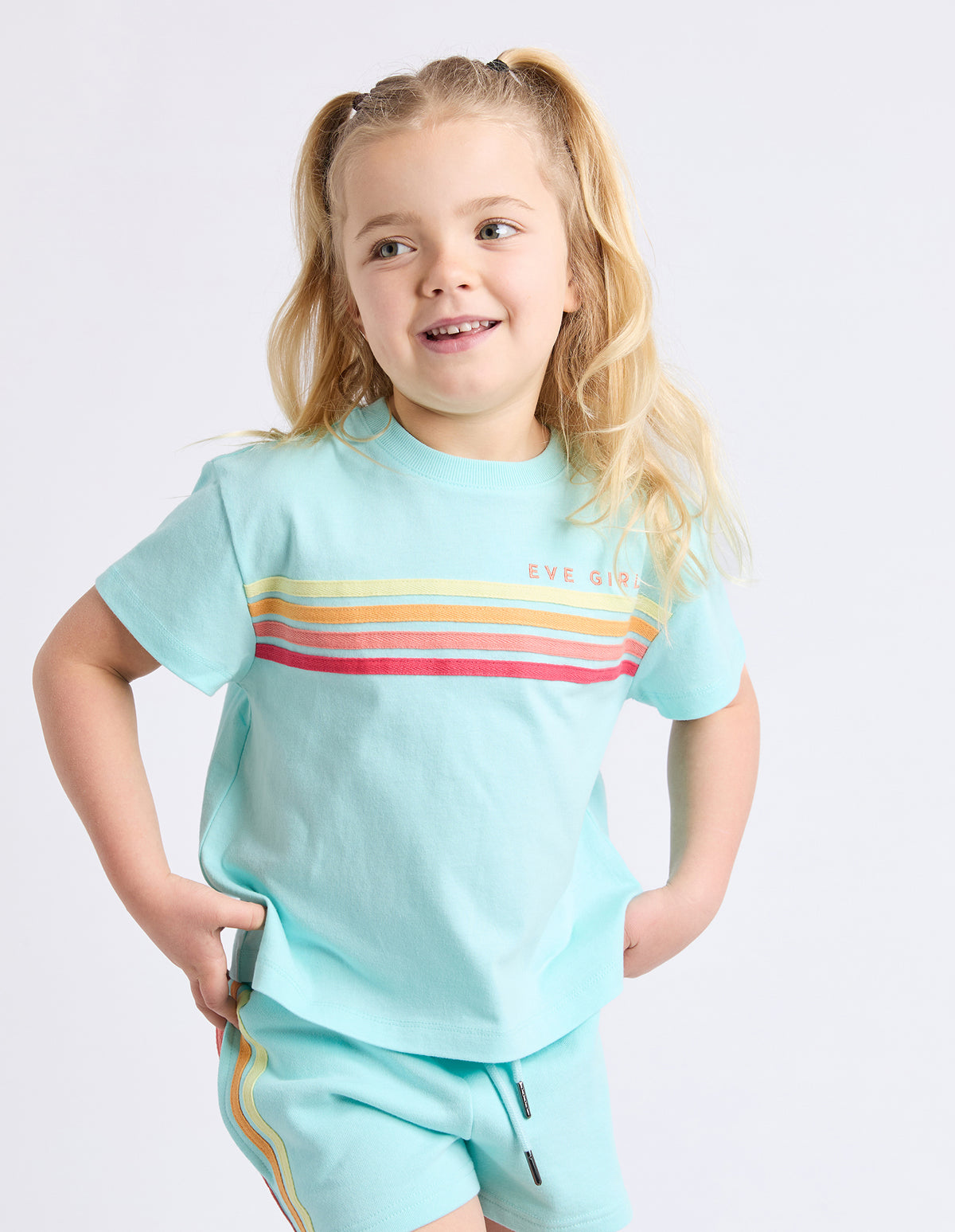 Kids Retro Tee Light Blue