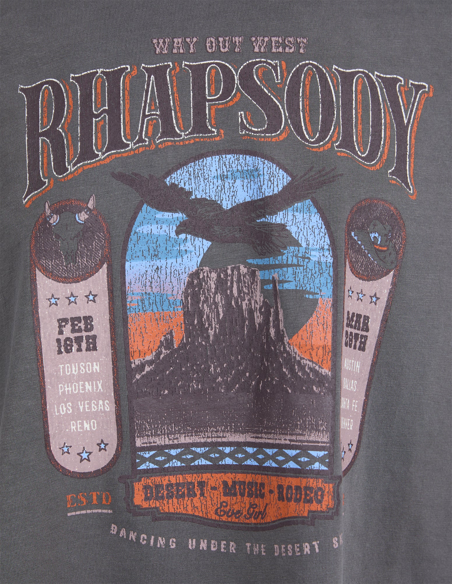 Teen Rhapsody Tee Charcoal Edge Clothing