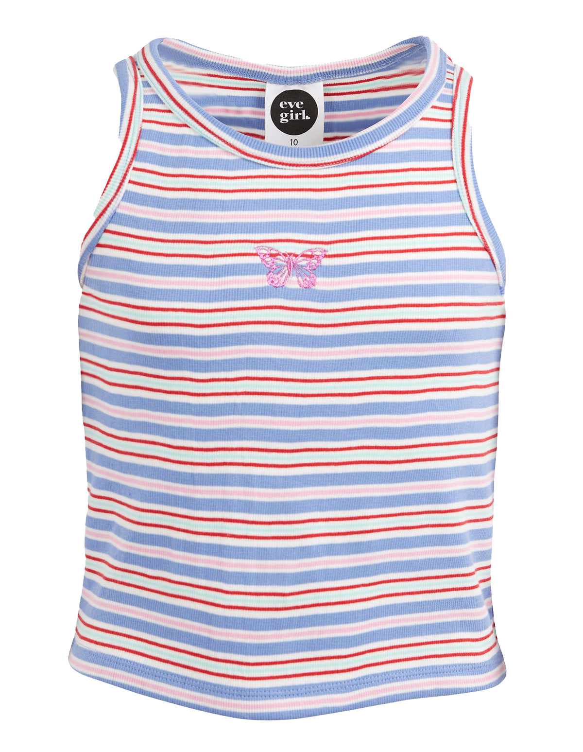Teen Tory Rib Tank Stripe