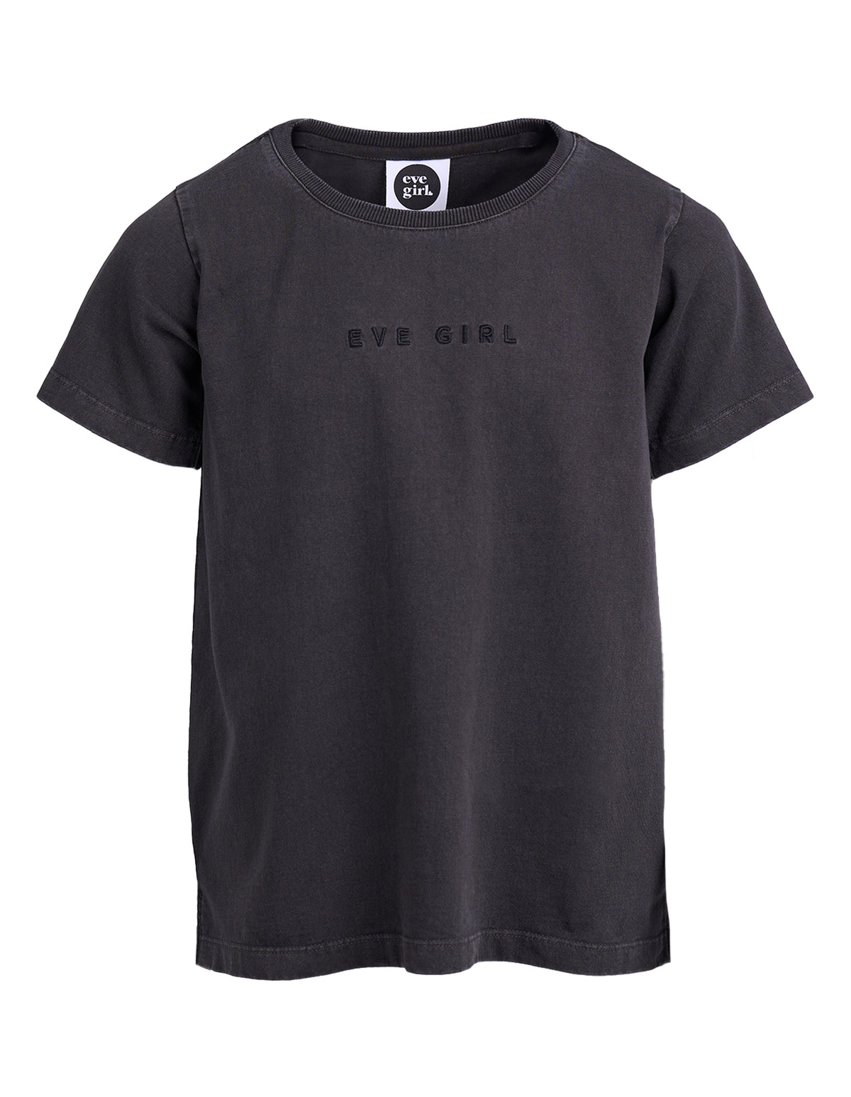 Teen Eve Girl Washed Tee Washed Black