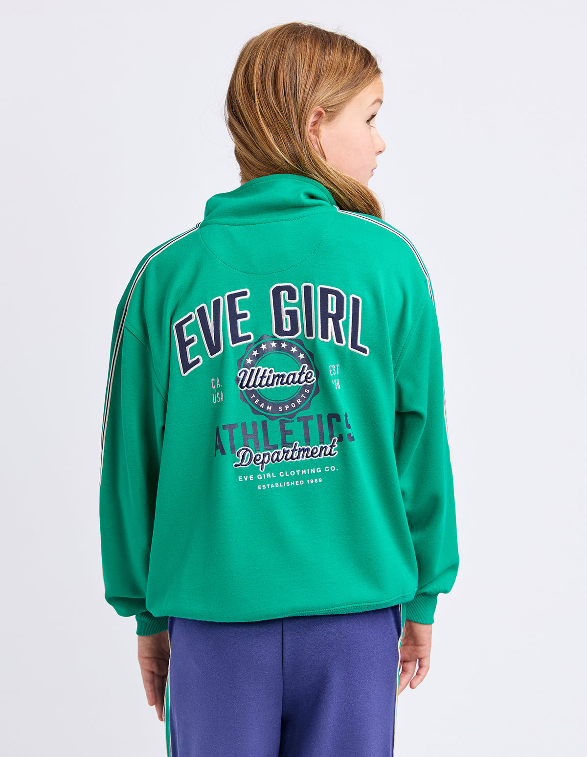 Teen Ultimate 1/4 Zip Crew Green