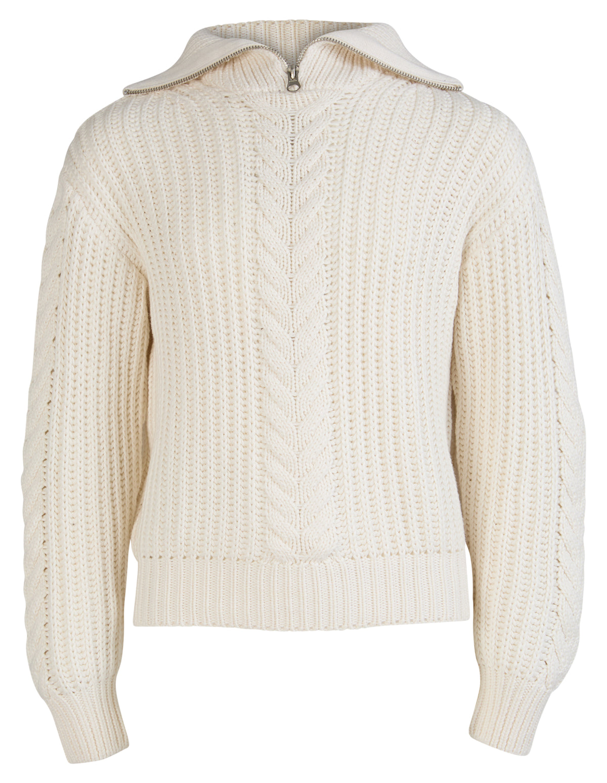 Teen Dahlia 1/4 Zip Knit Vintage White