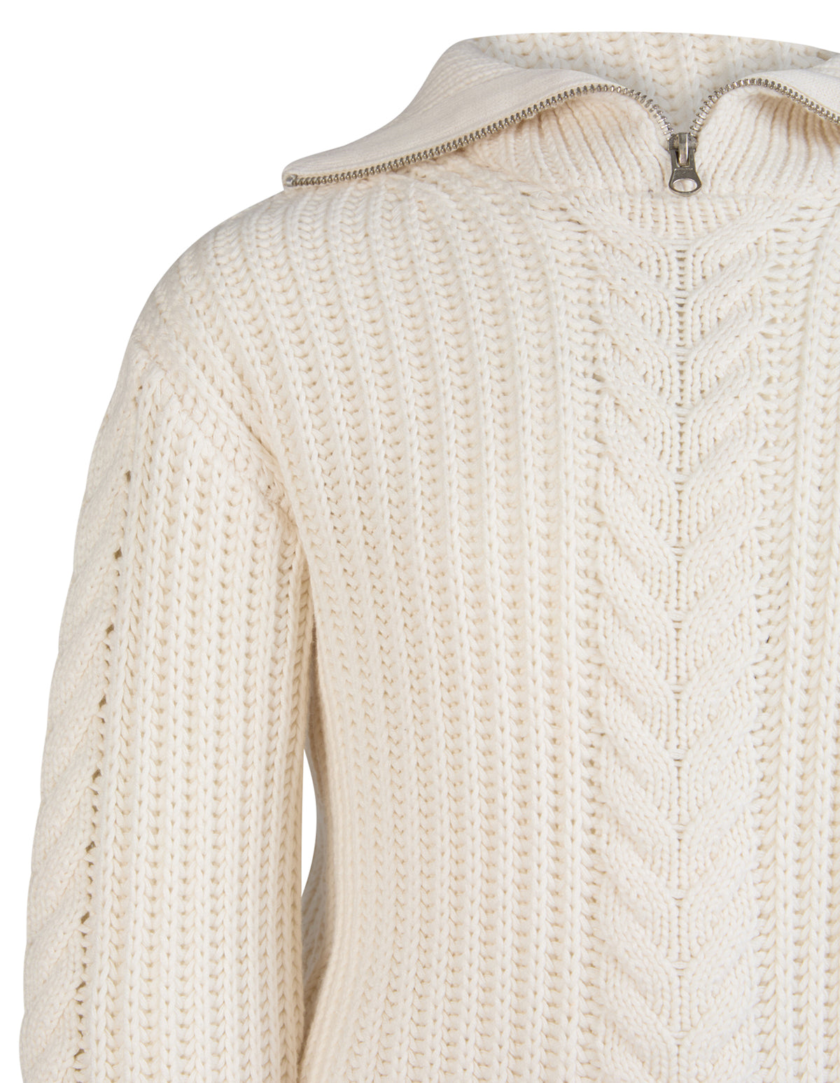 Teen Dahlia 1/4 Zip Knit Vintage White
