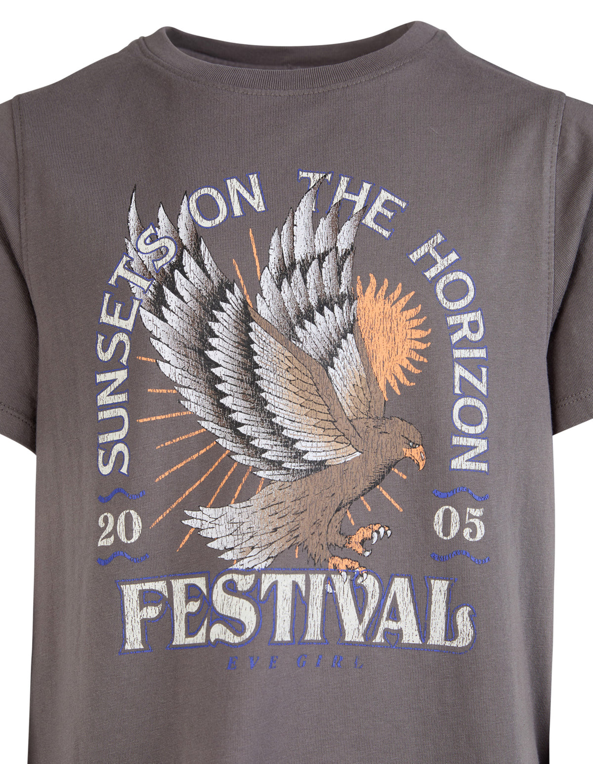 Teen Horizon Tee Dress Charcoal