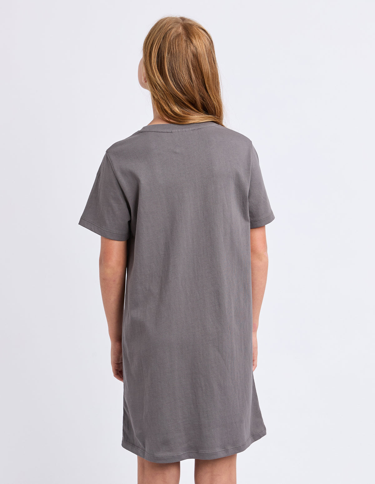 Teen Horizon Tee Dress Charcoal