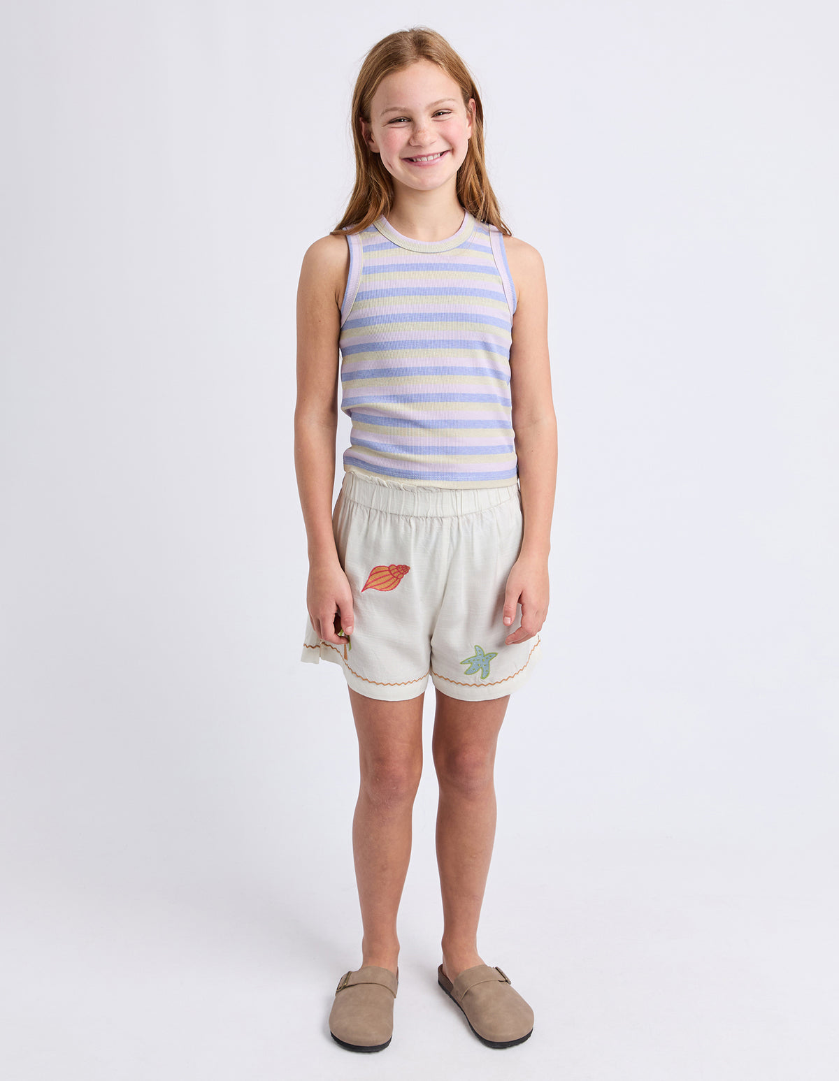 Teen Callie Rib Tank Purple