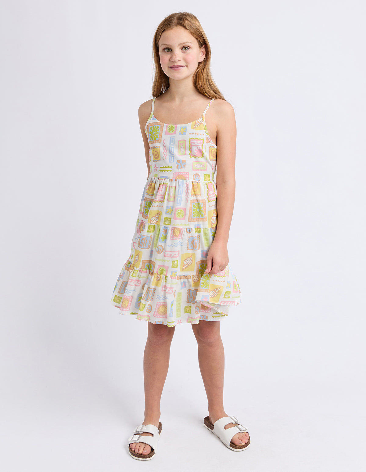 Teen Matisse Tiered Mini Dress Print