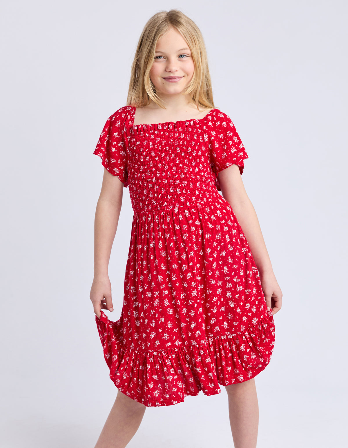 Teen Poppy Dress Red