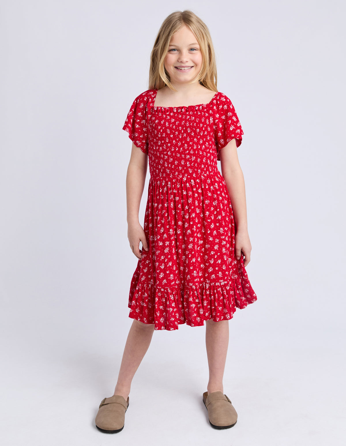 Teen Poppy Dress Red