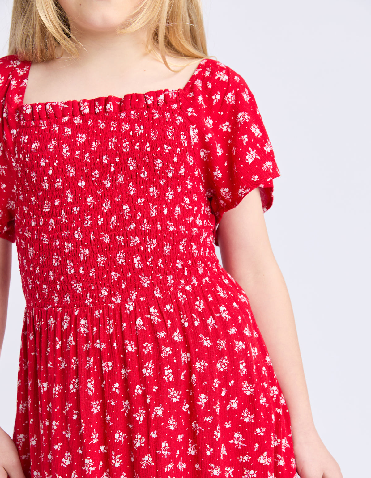 Teen Poppy Dress Red