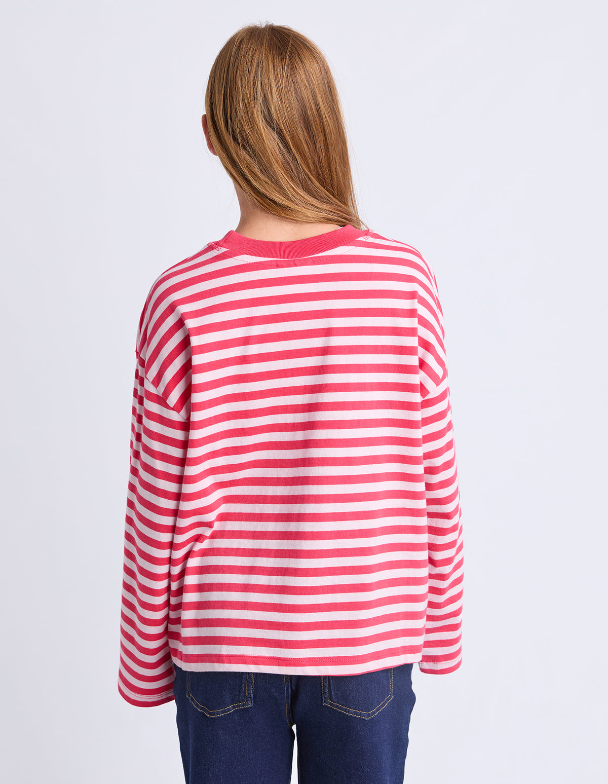 Teen Brooklyn Stripe Long Sleeve Berry