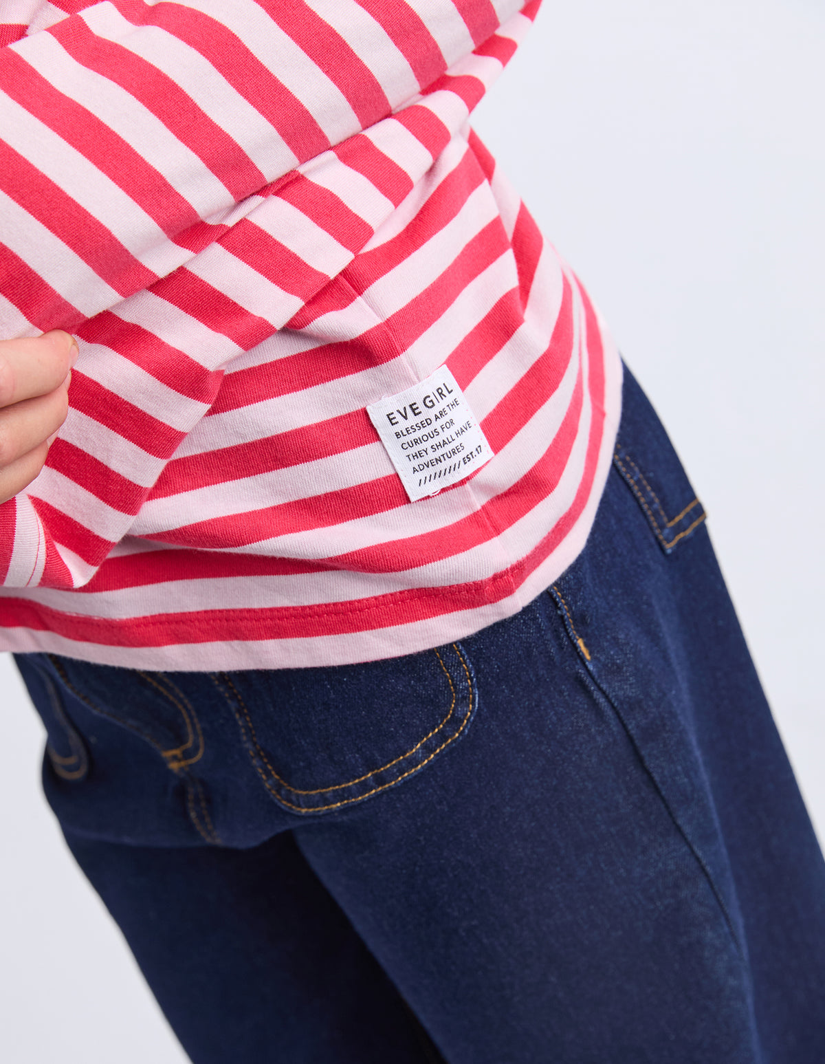Teen Brooklyn Stripe Long Sleeve Berry