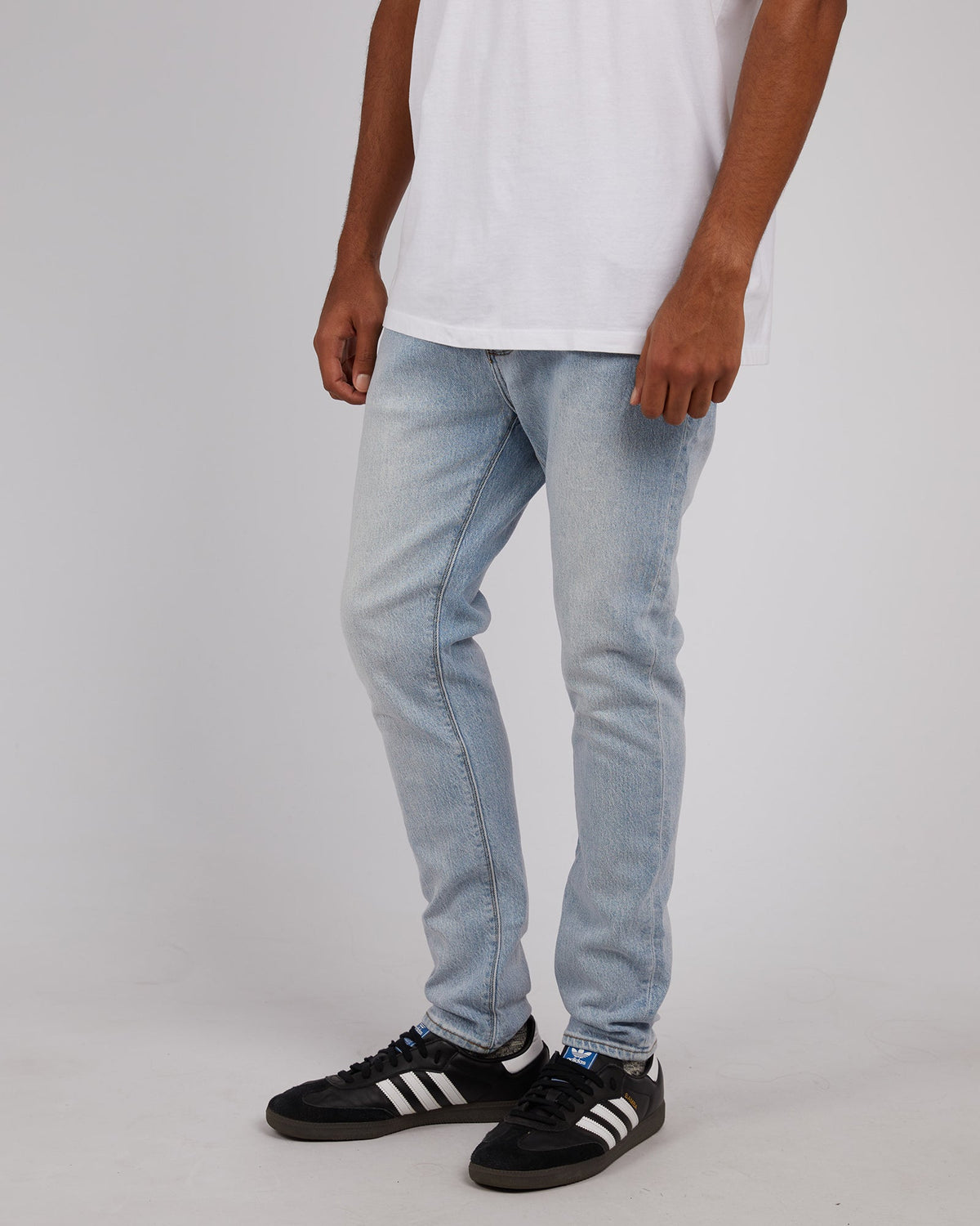 A Brand-A Dropped Skinny Jean Bias Blue-Edge Clothing