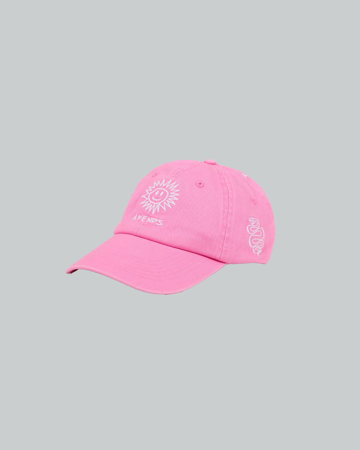 High Recycled Panelled Cap Pink