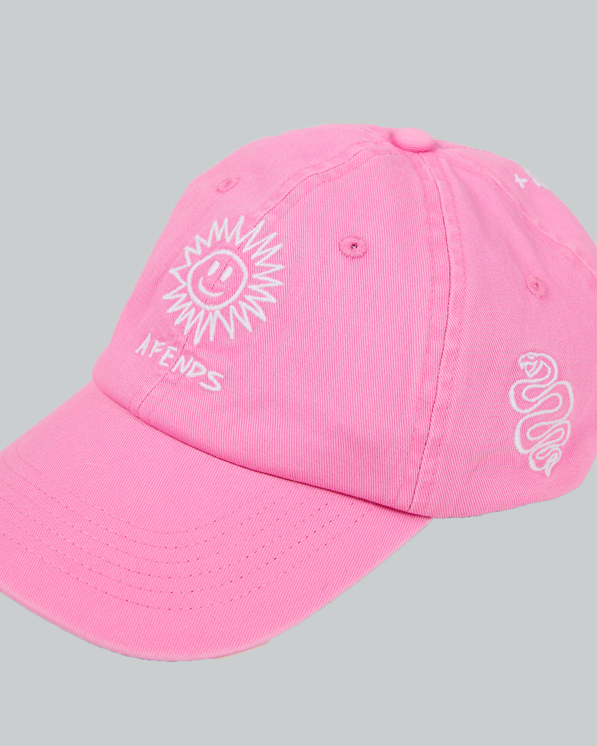 High Recycled Panelled Cap Pink