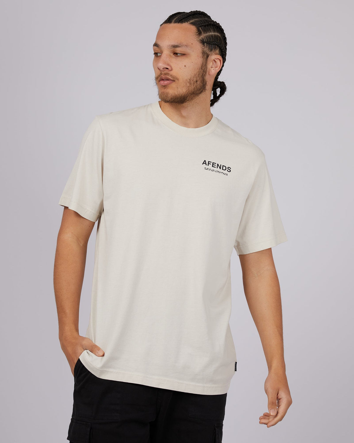 Afends-Aveform Recycled Retro Fit Tee Moonbeam-Edge Clothing
