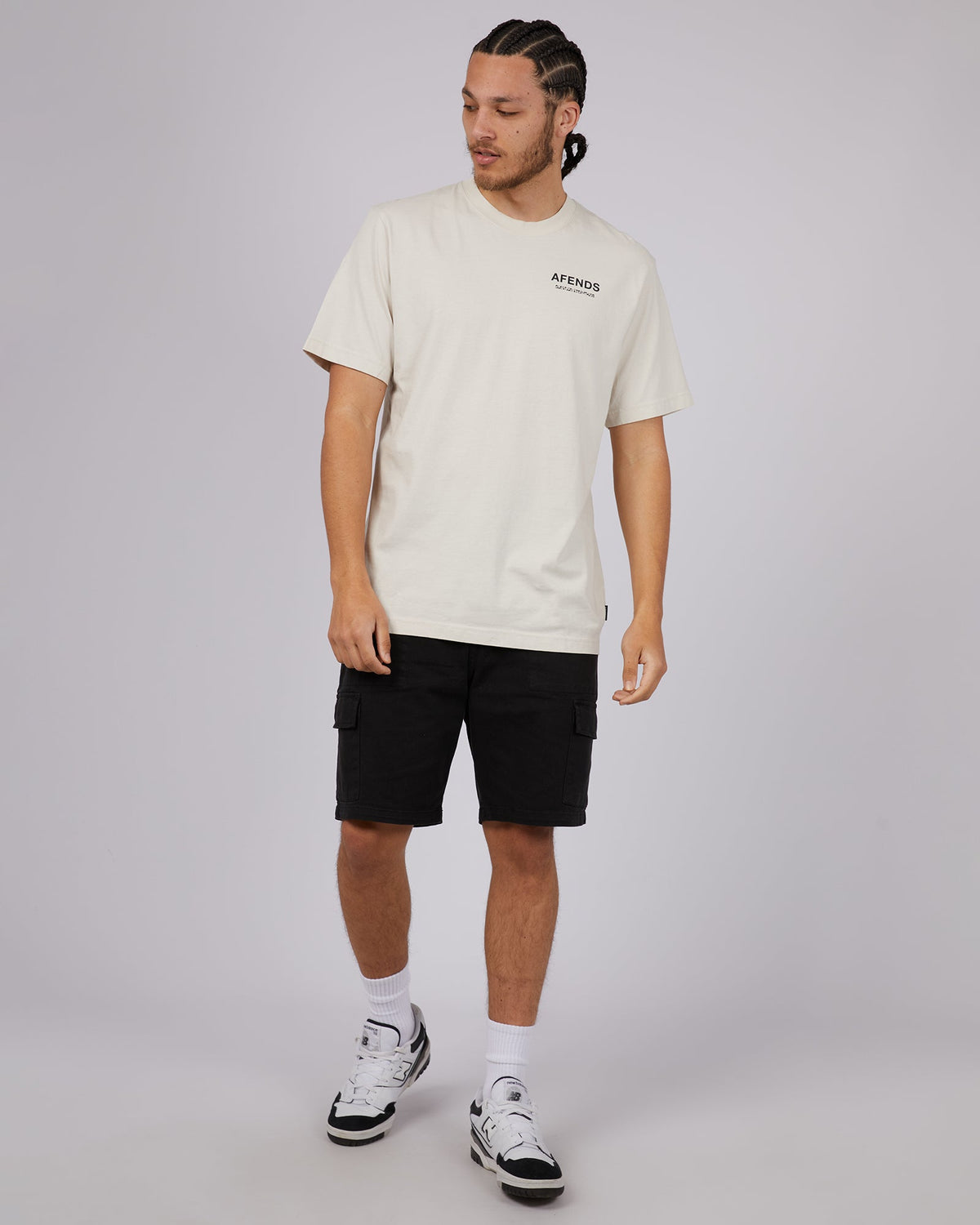 Afends-Aveform Recycled Retro Fit Tee Moonbeam-Edge Clothing