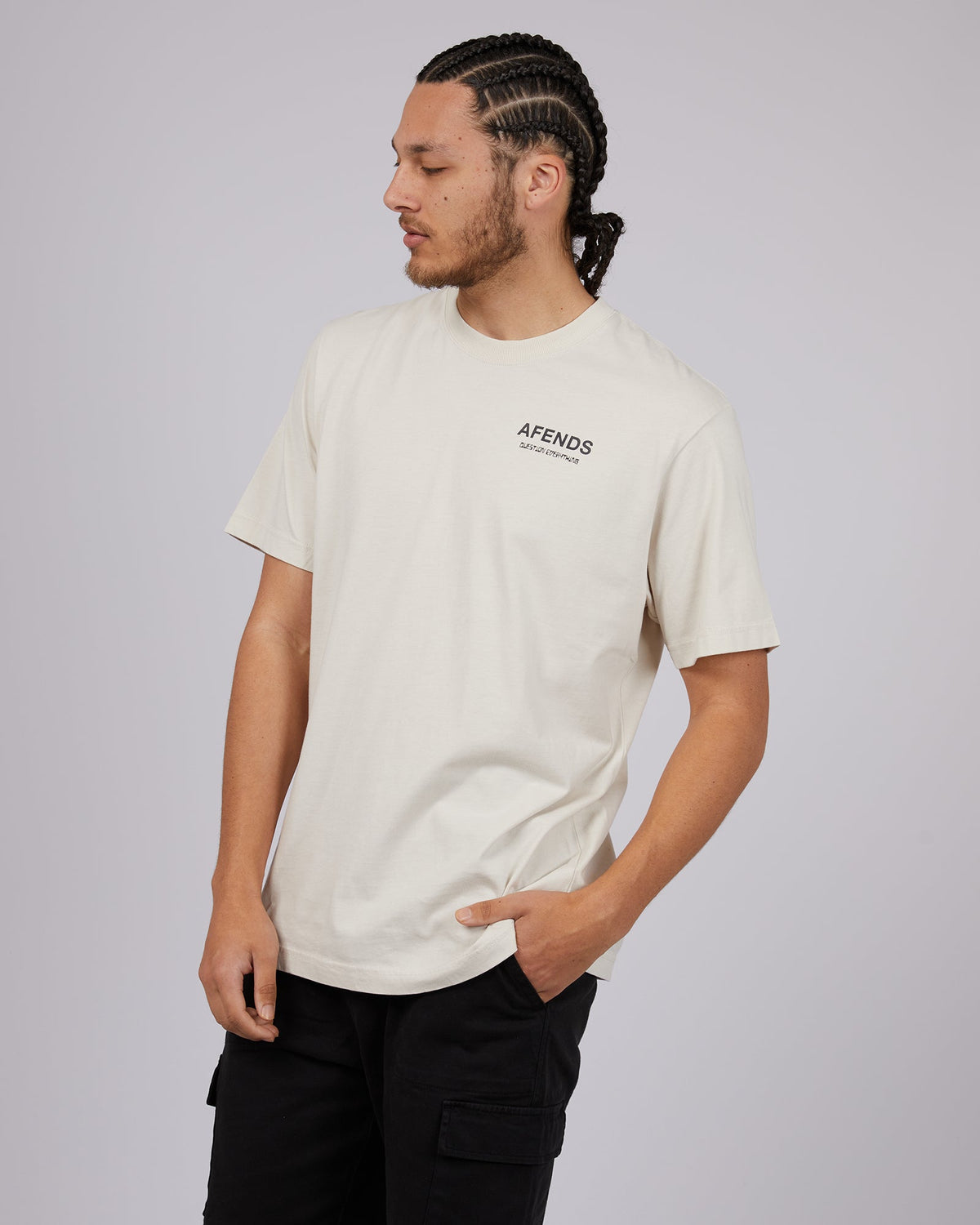 Afends-Aveform Recycled Retro Fit Tee Moonbeam-Edge Clothing