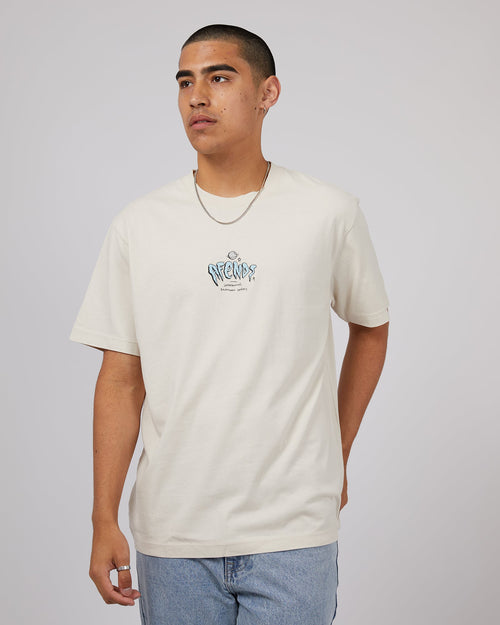 Afends-Enjoyment Recycled Retro Fit Tee Vintage White-Edge Clothing