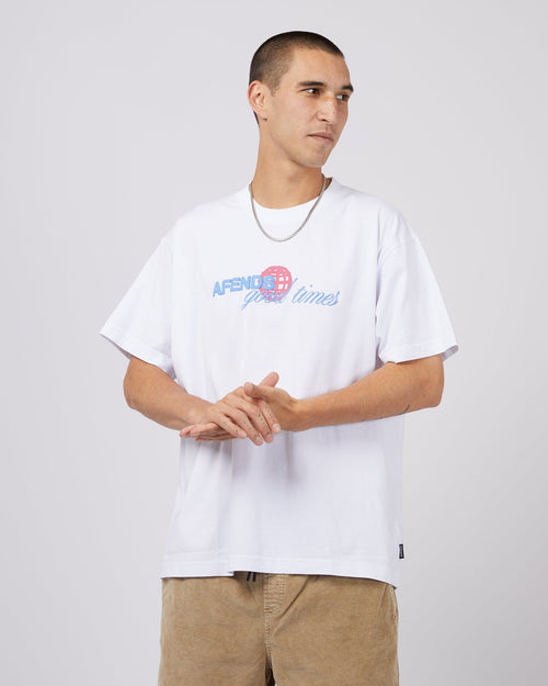 Afends-Good Times Boxy Fit Tee White-Edge Clothing