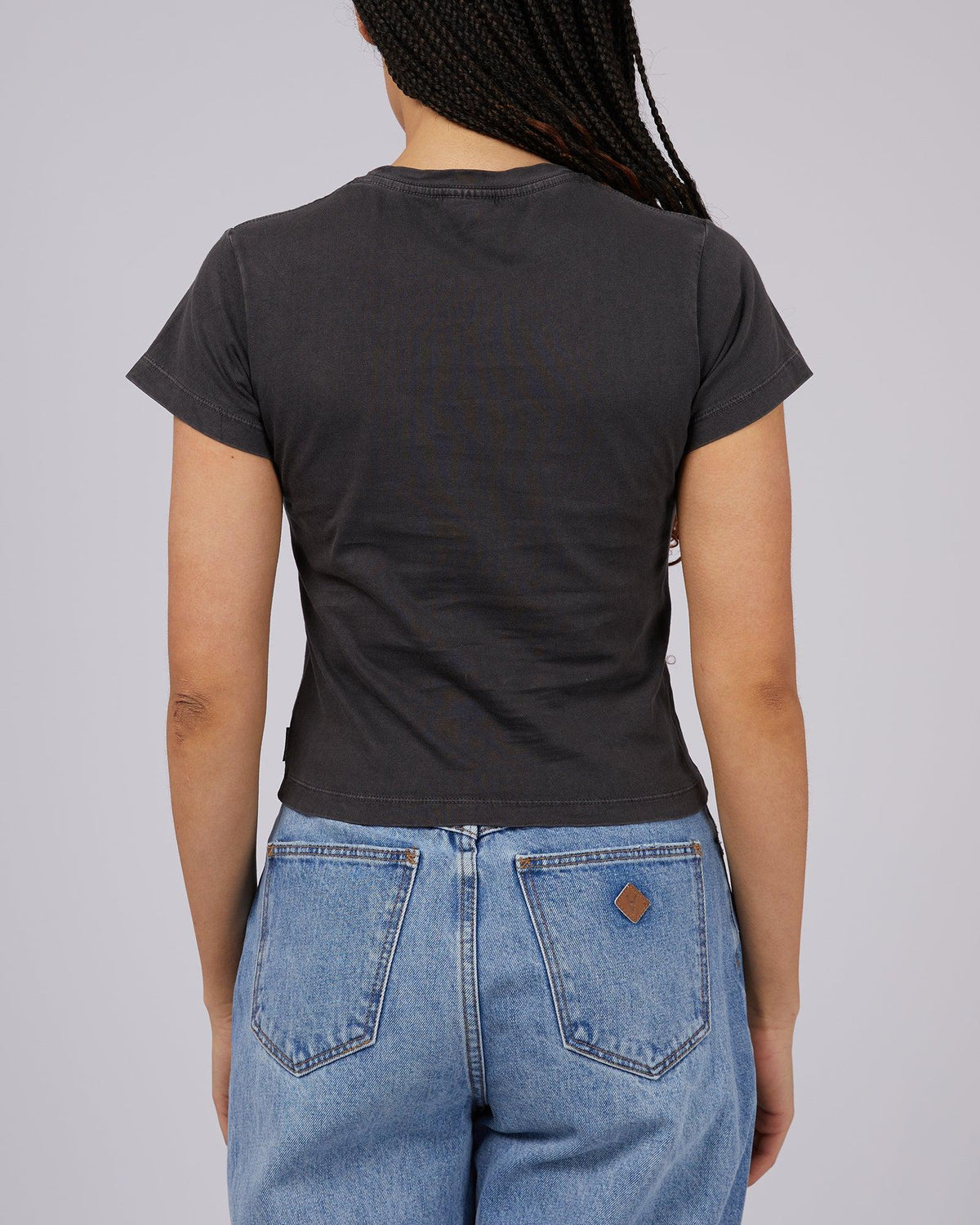 Afends-Intergalactic Baby Tee Stone Black-Edge Clothing