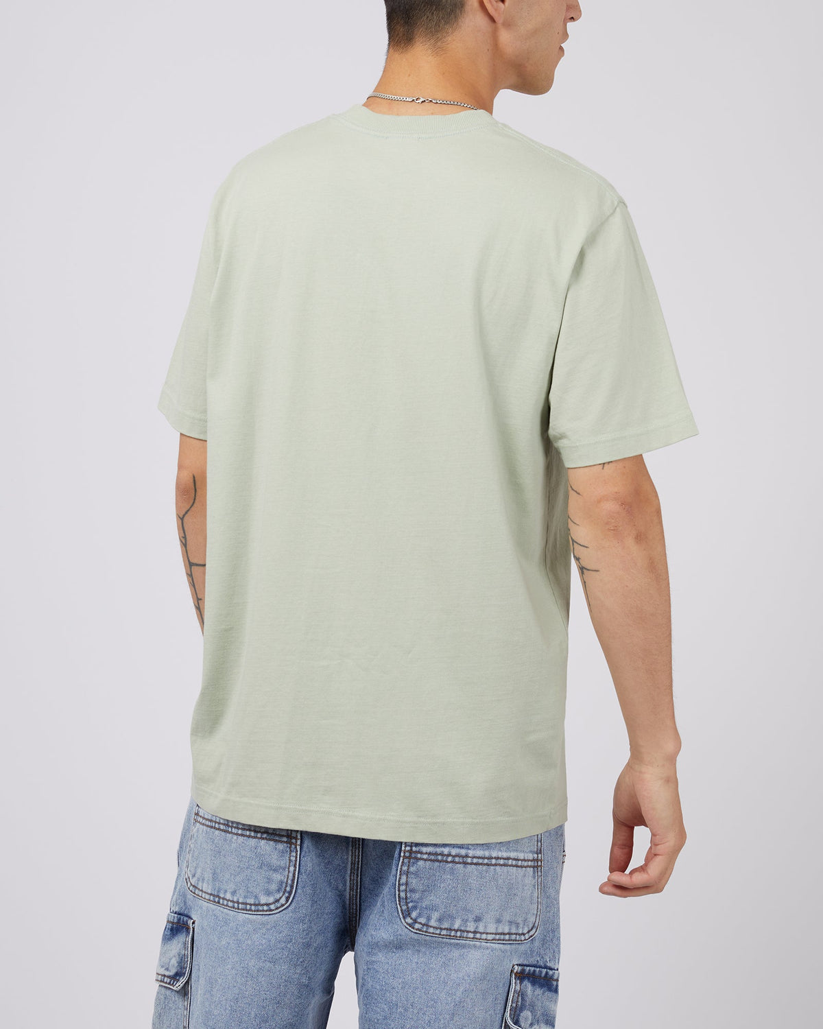 Afends-Limits Retro Fit Tee Eucalyptus-Edge Clothing