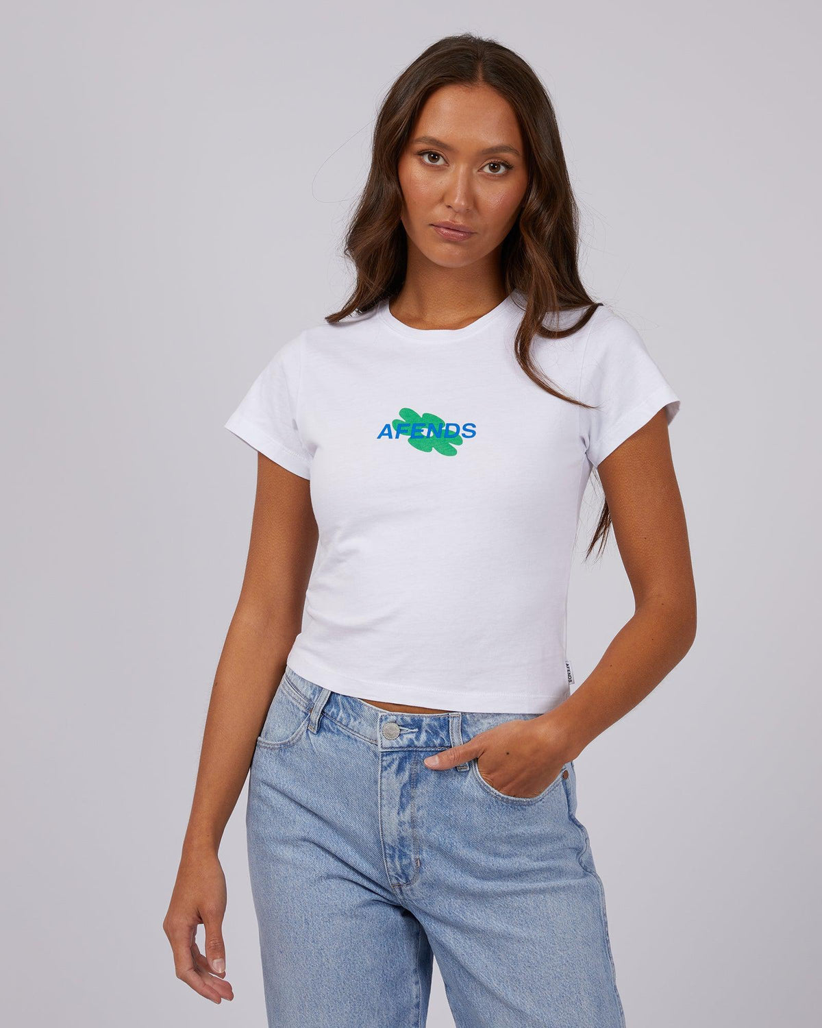 Afends-Peace Recycled Baby Tee White-Edge Clothing