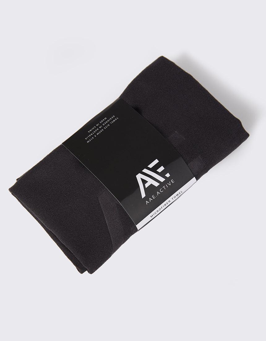 All About Eve-Aae Active Towel Black-Edge Clothing