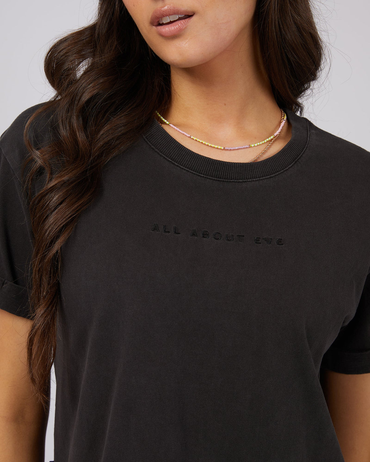 All About Eve-Aae Washed Tee Washed Black-Edge Clothing