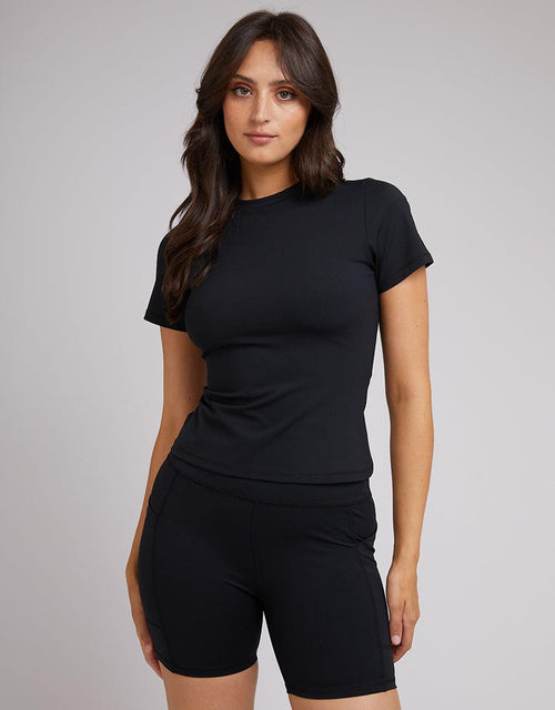All About Eve-Active Baby Tee Black-Edge Clothing
