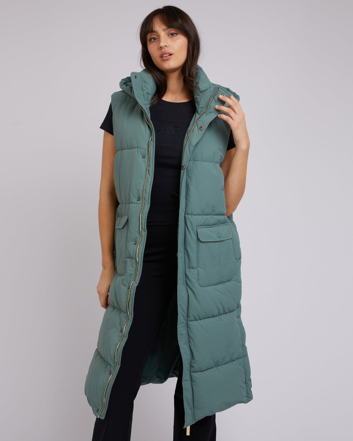 All About Eve-Active Midi Vest Green-Edge Clothing